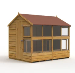 Forest Garden Shiplap Tongue & Groove Dip Treated 8x6 Wooden Potting Shed -Garden Outdoor Equipment Store 13523732 1314942343640231