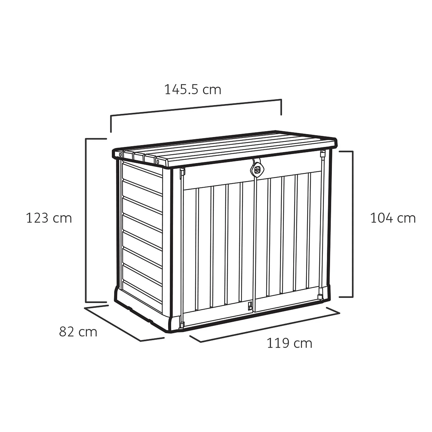 Keter Store It Out Ace Outdoor Garden Storage Shed 1200L - Grey / Graphite 5 Keter Store It Out Ace Outdoor Garden Storage Shed 1200L - Grey / Graphite - Image 3