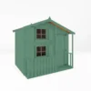 Country Living 8ft X 6ft Premium Colton Double Storey Playhouse With Veranda Painted + Installation - Aurora Green -Garden Outdoor Equipment Store 13554908 1815012834330967