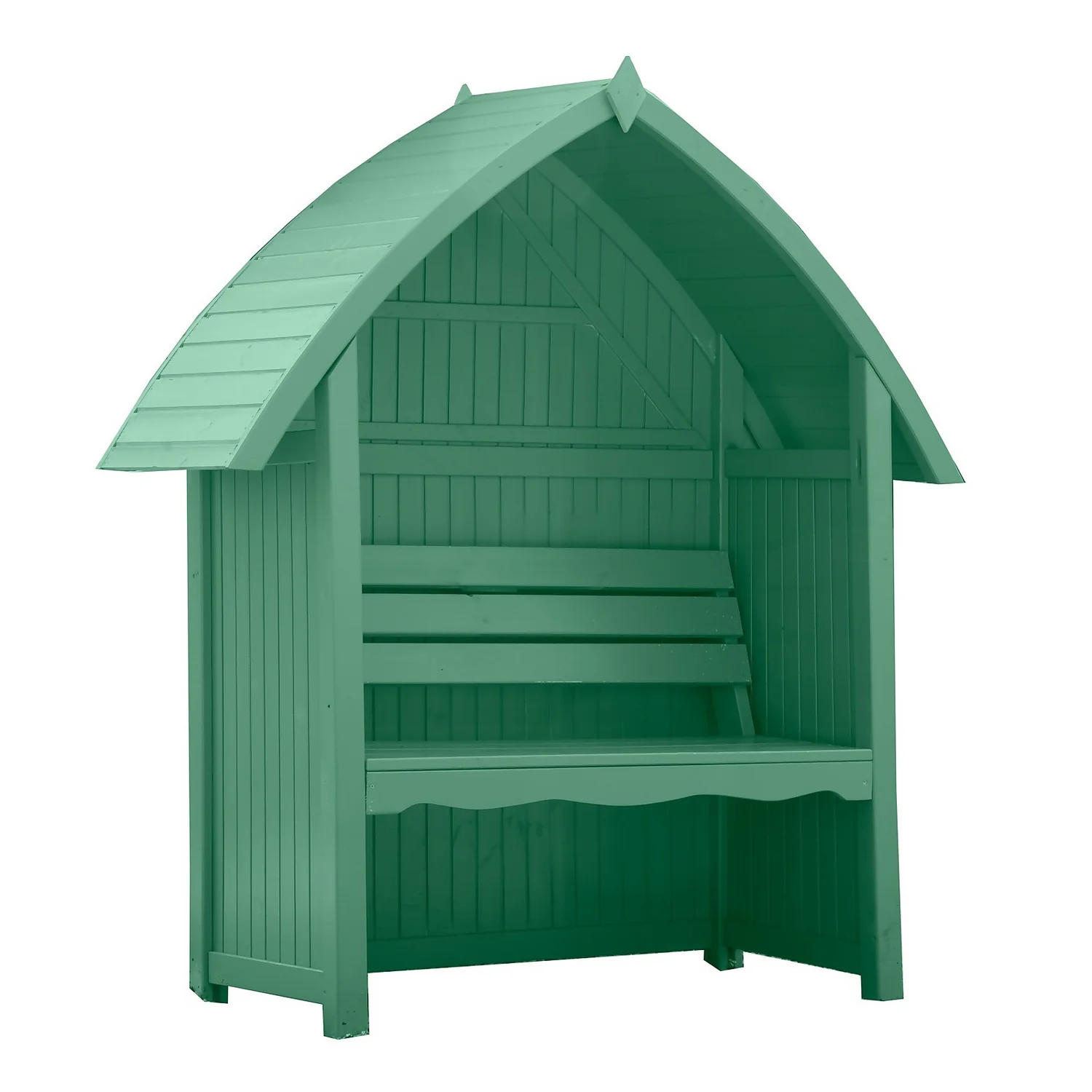 Country Living Wilmcote Arbour Seat Painted + Installation - Aurora Green 3 Country Living Wilmcote Arbour Seat Painted + Installation - Aurora Green