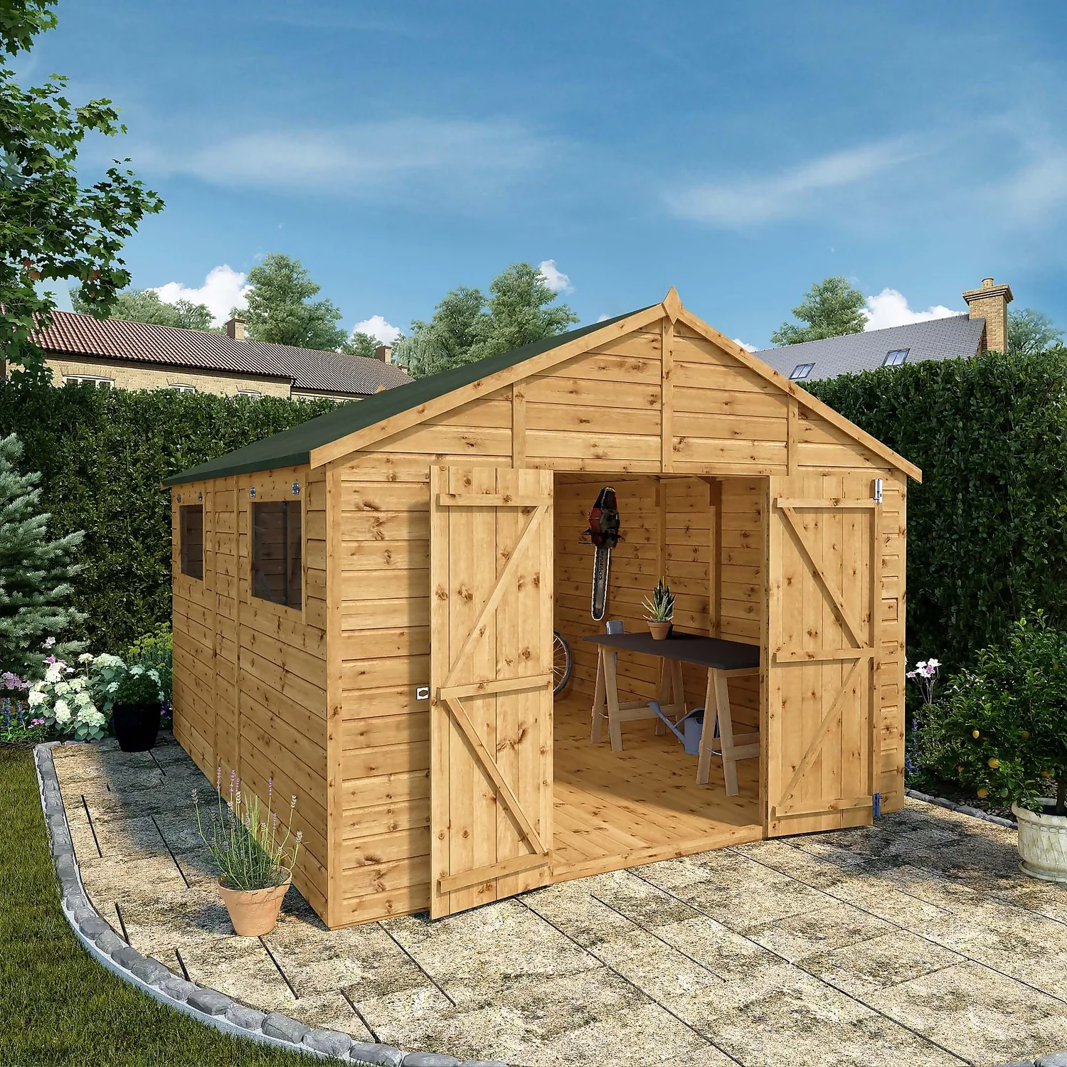 Mercia 12ft X 10ft Premium Shiplap Modular Workshop Shed 11 Mercia 12ft X 10ft Premium Shiplap Modular Workshop Shed - Image 9