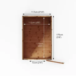 Mercia 6ft X 4ft Premium Windowless Shiplap Apex Shed -Garden Outdoor Equipment Store 13555764 3784949336246031