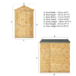 Mercia 6ft X 4ft Premium Windowless Shiplap Apex Shed -Garden Outdoor Equipment Store 13555764 6914949336178990