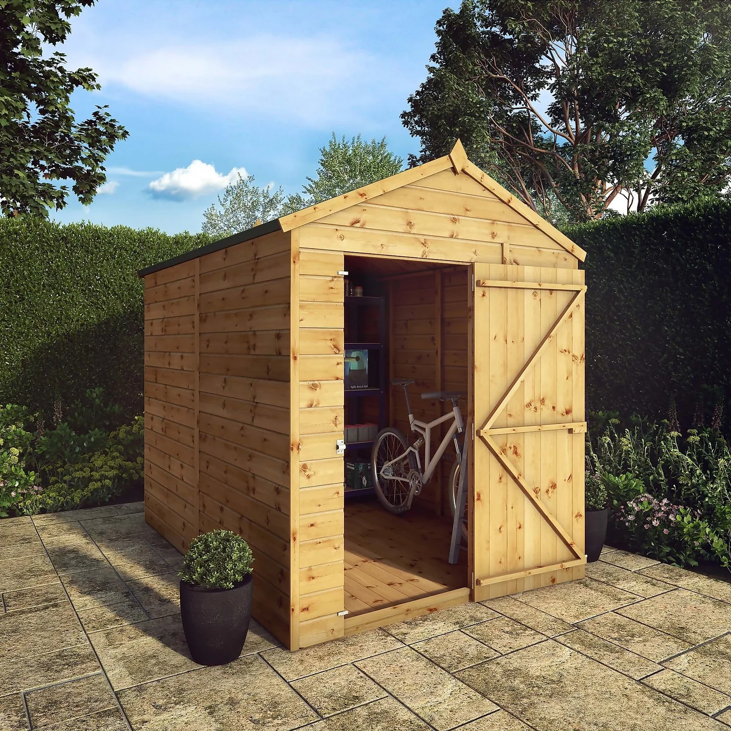 Mercia 8ft X 6ft Premium Windowless Shiplap Apex Shed 10 Mercia 8ft X 6ft Premium Windowless Shiplap Apex Shed - Image 8