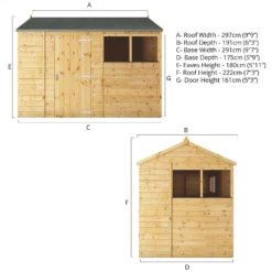 Mercia 10ft X 6ft Premium Shiplap Reverse Apex Shed - Including Installation -Garden Outdoor Equipment Store 13555790 2064949335876803