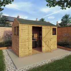 Mercia 10ft X 6ft Premium Shiplap Reverse Apex Shed - Including Installation -Garden Outdoor Equipment Store 13555790 6004949336011599