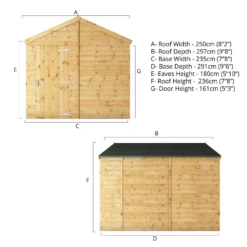 Mercia 10ft X 8ft Premium Windowless Shiplap Apex Shed - Including Installation -Garden Outdoor Equipment Store 13555792 1474949335417962