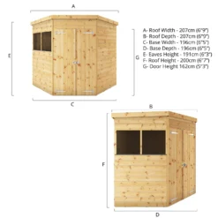 Mercia 7ft X 7ft Premium Shiplap Corner Shed -Garden Outdoor Equipment Store 13555793 1594949334173160