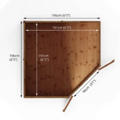 Mercia 7ft X 7ft Premium Shiplap Corner Shed -Garden Outdoor Equipment Store 13555793 5074949334251598