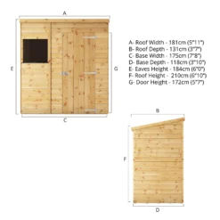 Mercia 6ft X 4ft Premium Shiplap Pent Shed 18 Mercia 6ft X 4ft Premium Shiplap Pent Shed -Garden Outdoor Equipment Store 13555794 1674949337701229