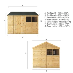 Mercia 10ft X 8ft Premium Shiplap Reverse Apex Shed - Including Installation 18 Mercia 10ft X 8ft Premium Shiplap Reverse Apex Shed - Including Installation -Garden Outdoor Equipment Store 13555795 1094949333010744