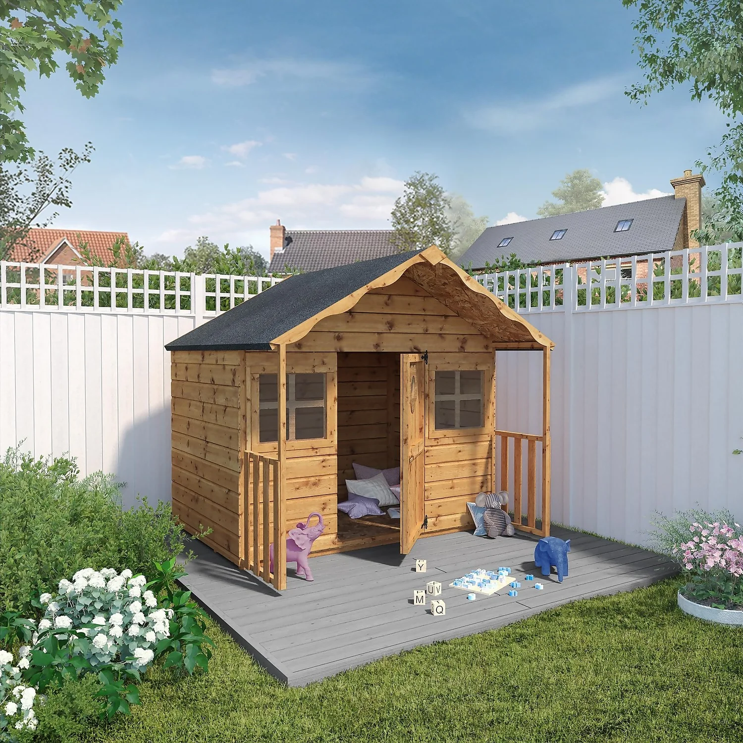 Mercia 5ft X 6ft Honeysuckle Wooden Playhouse 4 Mercia 5ft X 6ft Honeysuckle Wooden Playhouse - Image 2