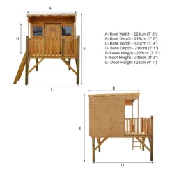 Mercia 5ft X 6ft Pent Wooden Playhouse With Tower - Installation Included -Garden Outdoor Equipment Store 13555820 8394951147597974