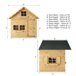 Mercia 7ft X 5ft Swiss Cottage Double Storey Playhouse - Installation Included -Garden Outdoor Equipment Store 13555821 1574949335528992