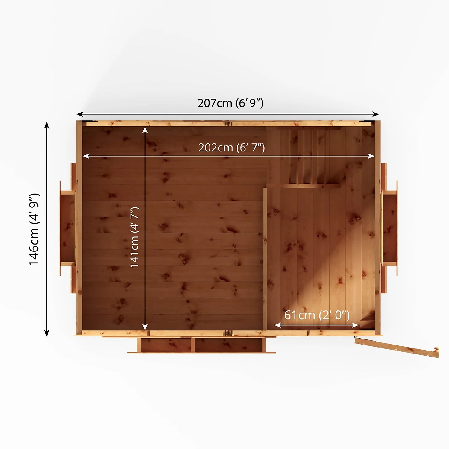 Mercia 7ft X 5ft Swiss Cottage Double Storey Playhouse 10 Mercia 7ft X 5ft Swiss Cottage Double Storey Playhouse - Image 8