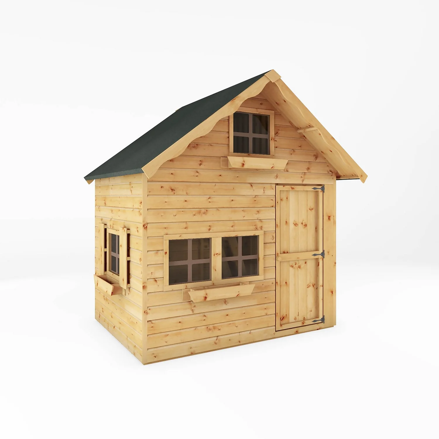 Mercia 7ft X 5ft Swiss Cottage Double Storey Playhouse 3 Mercia 7ft X 5ft Swiss Cottage Double Storey Playhouse