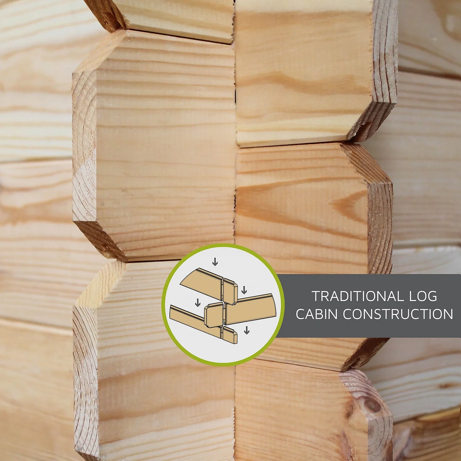 Mercia 4m X 3m Home Office Log Cabin 28mm 7 Mercia 4m X 3m Home Office Log Cabin 28mm - Image 5