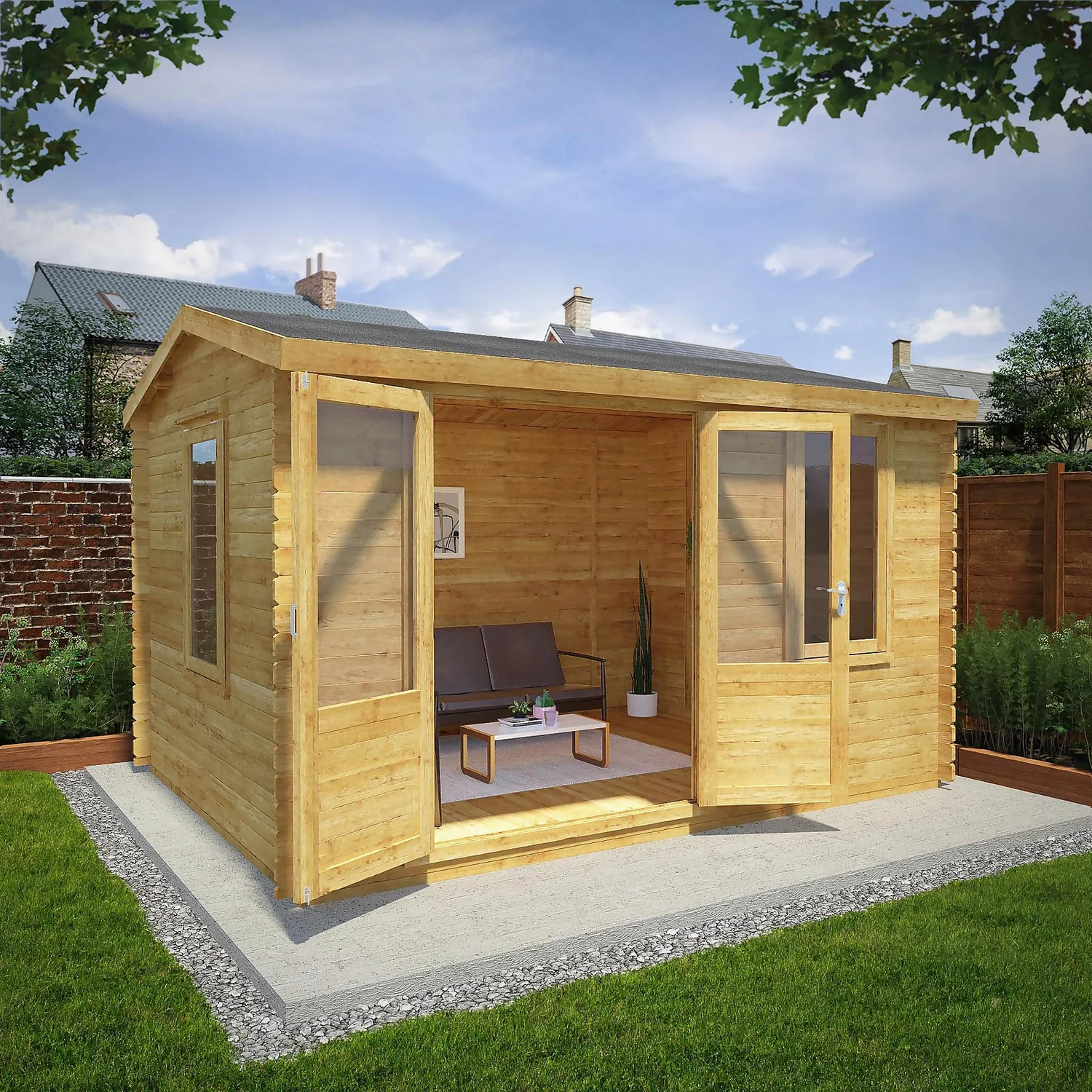 Mercia 4m X 3m Home Office Log Cabin 28mm 4 Mercia 4m X 3m Home Office Log Cabin 28mm - Image 2