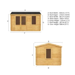 Mercia 4m X 3m Home Office Log Cabin 28mm 20 Mercia 4m X 3m Home Office Log Cabin 28mm -Garden Outdoor Equipment Store 13555840 9965025545181150