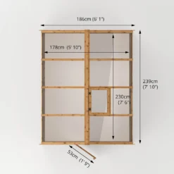 Mercia Wooden Greenhouse - 8x6ft -Garden Outdoor Equipment Store 13626876 2715028840056931