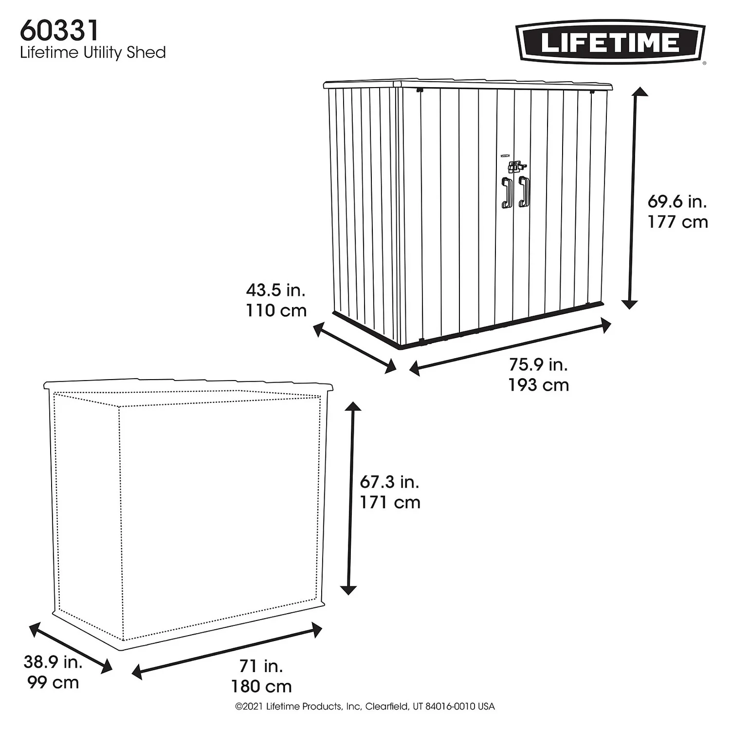 Lifetime Plastic Outdoor Utility Shed 6 Lifetime Plastic Outdoor Utility Shed - Image 4