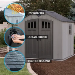 Lifetime Plastic Outdoor Storage Shed - 8x7.5ft -Garden Outdoor Equipment Store 13660827 1334949053189080