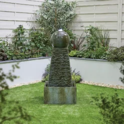 Stylish Fountain Obelisk Falls Water Feature With LEDs -Garden Outdoor Equipment Store 13846044 1594962027941964