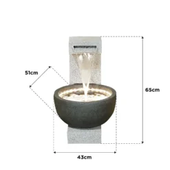 Stylish Fountain Solitary Pour Water Feature With LEDs 9 Stylish Fountain Solitary Pour Water Feature With LEDs -Garden Outdoor Equipment Store 13846046 1294978880968719