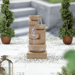 Stylish Fountain Sparkling Bowls Water Feature With LEDs 14 Stylish Fountain Sparkling Bowls Water Feature With LEDs -Garden Outdoor Equipment Store 13846048 2824971880480515