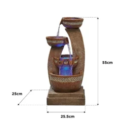 Stylish Fountain Azure Columns Water Feature With LEDs -Garden Outdoor Equipment Store 13846050 1534978881017244