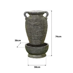 Stylish Fountain Rippling Vase Water Feature With LEDs -Garden Outdoor Equipment Store 13846051 5334978881050739