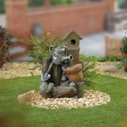 Stylish Fountain Country Garden Pour Water Feature With LEDs -Garden Outdoor Equipment Store 13846052 1204962028199994