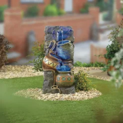 Stylish Fountain Pouring Pot Wall Water Feature With LEDs -Garden Outdoor Equipment Store 13846054 1054962027618237