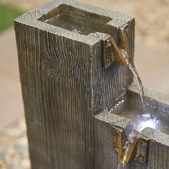 Stylish Fountain Coastal Sleepers Water Feature With LEDs 8 Stylish Fountain Coastal Sleepers Water Feature With LEDs -Garden Outdoor Equipment Store 13846058 6494962027548508