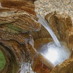 Stylish Fountain Knotted Willow Falls Water Feature With LEDs -Garden Outdoor Equipment Store 13846064 1674962028004922