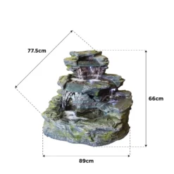 Stylish Fountain Garda Falls Water Feature With LEDs -Garden Outdoor Equipment Store 13846065 2124978881057603