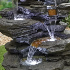Stylish Fountain Hinoki Springs Water Feature With LEDs -Garden Outdoor Equipment Store 13846067 1164962027829983