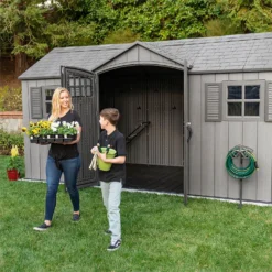 Lifetime 15 X 8ft Rough Cut Dual Entry Outdoor Storage Shed - Installation Included 14 Lifetime 15 X 8ft Rough Cut Dual Entry Outdoor Storage Shed - Installation Included -Garden Outdoor Equipment Store 13911316 1134978027782540