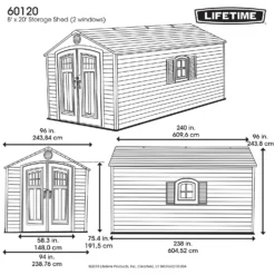 Lifetime 8 X 20ft Outdoor Storage Shed - Installation Included 15 Lifetime 8 X 20ft Outdoor Storage Shed - Installation Included -Garden Outdoor Equipment Store 13911318 1814978028282712