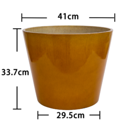 Glazed Finish Planter Mustard 40cm -Garden Outdoor Equipment Store 13928632 8965001956156202