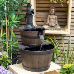 Stylish Fountain Whiskey Barrels Garden Water Feature 16 Stylish Fountain Whiskey Barrels Garden Water Feature -Garden Outdoor Equipment Store 13944159 1645005844956494