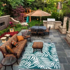 Homebase Outdoor Rug - Teal 240x300cm -Garden Outdoor Equipment Store 13953341 5824989199463133