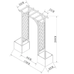Homebase Wooden Garden Arched Trellis With Planters 15 Homebase Wooden Garden Arched Trellis With Planters -Garden Outdoor Equipment Store 13967032 2065060441143863