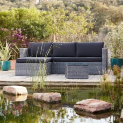 Alexandria Rattan Effect Garden Corner Sofa Set - Ash Grey 12 Alexandria Rattan Effect Garden Corner Sofa Set - Ash Grey -Garden Outdoor Equipment Store 13971225 1355022704388195
