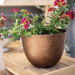 Suva Hammered Pot Bronze - 31cm -Garden Outdoor Equipment Store 13973654 6975011805770104