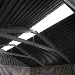 Lifetime 7x7ft Outdoor Storage Shed - Rough-Cut Grey -Garden Outdoor Equipment Store 13997403 1605000055011244