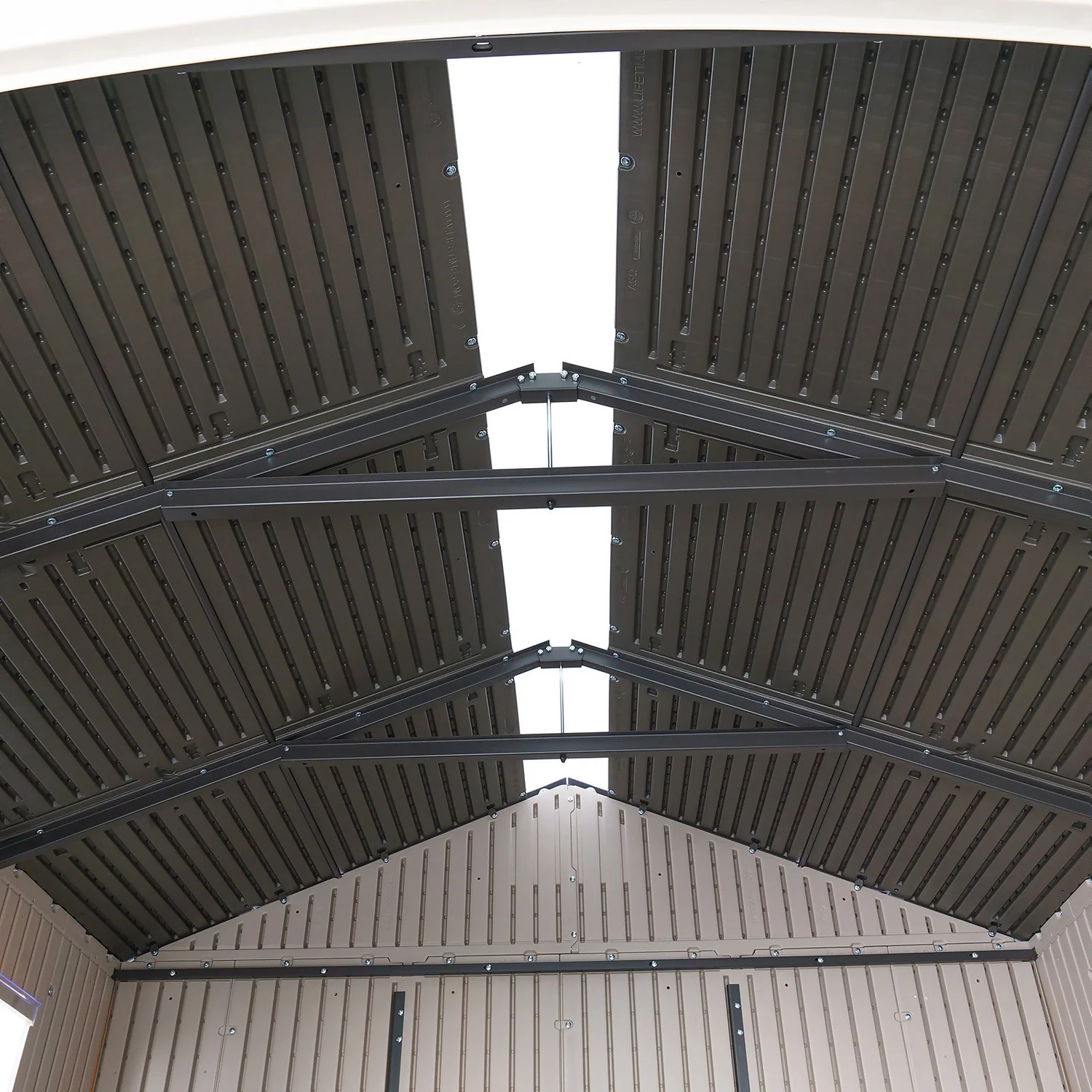 Lifetime 7x7ft Outdoor Storage Shed - Beige 7 Lifetime 7x7ft Outdoor Storage Shed - Beige - Image 5