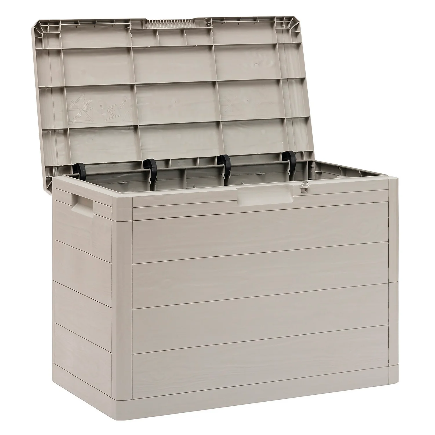 Toomax Garden Storage Box 160L - Warm Grey 4 Toomax Garden Storage Box 160L - Warm Grey - Image 2