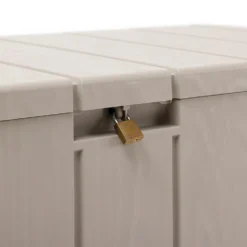 Toomax Bravo Garden Storage Box 270L - Warm Grey -Garden Outdoor Equipment Store 13997481 1505004537275931