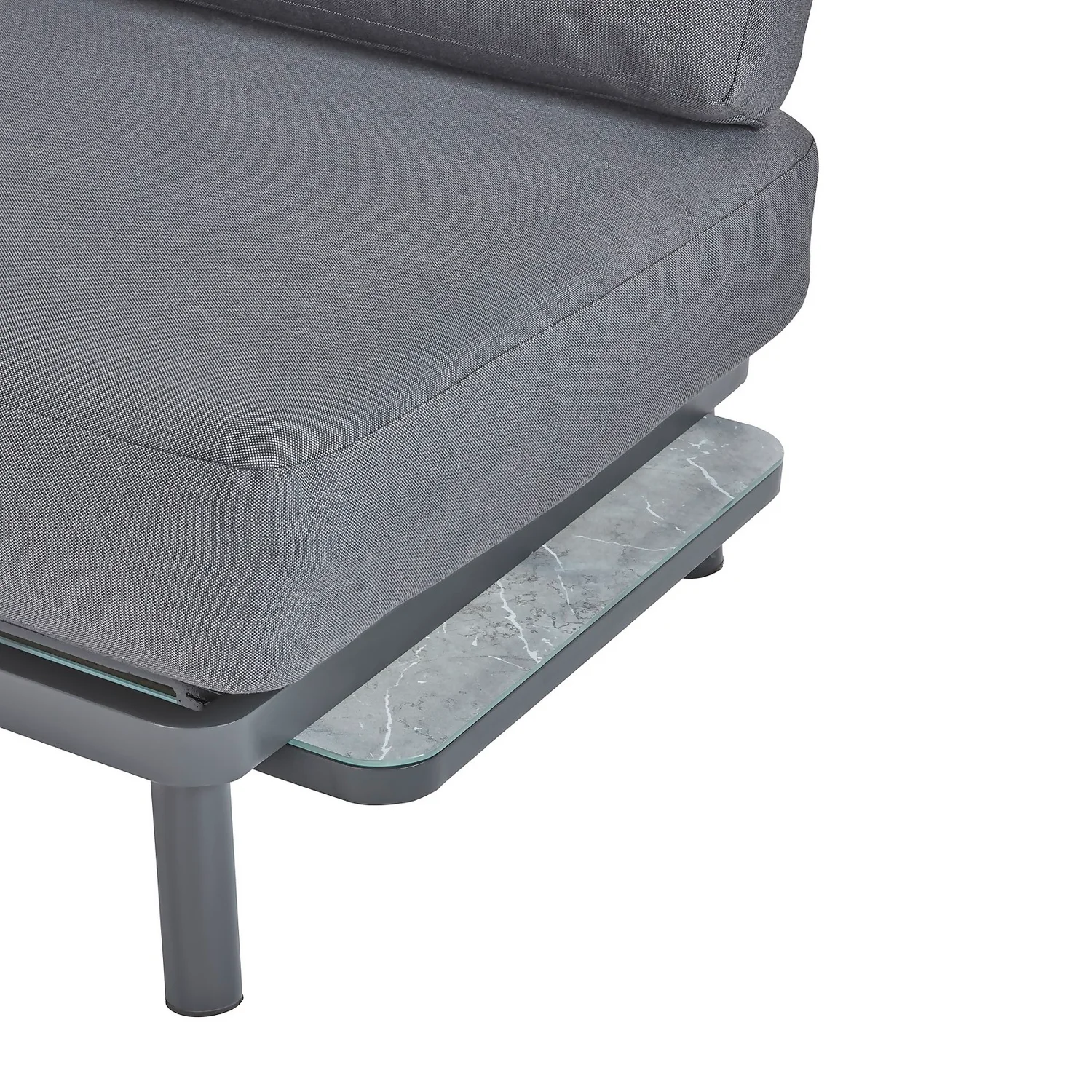 Heba Grey Metal Garden Corner Sofa Set 10 Heba Grey Metal Garden Corner Sofa Set - Image 8